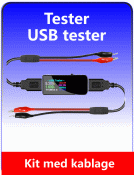 USB tester med kablage