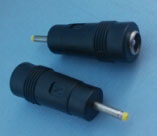 Rak DC-adapter 5.5x2.1 hona till DC-propp 2.5x0.7mm yellow