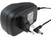 AC adapter 12V 0...0.5A, 5.5x2.1 Stab. (-) i cent