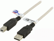 USB 2.0 kabel Typ A hane - Typ B hane 0,5m