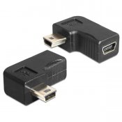 USB-adapter, USB-mini B 5-pin hane till hona 90°