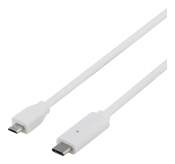 USB 2.0 kabel, Typ C - Typ Micro B ha, 0,5m