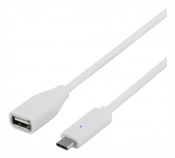 USB 2.0 kabel, Typ C - Typ A ho, 0,25m