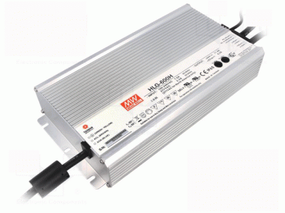 Power supply 36V Mean Well HLG-600H-36A 16,7A Vattentät IP65