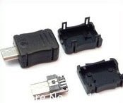 USB micro Type-B, kontakt hane, 5-pin