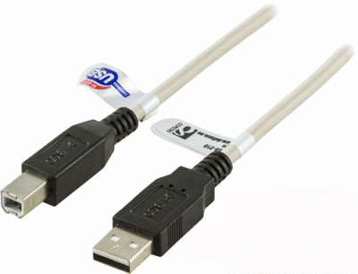 USB 2.0 kabel Typ A hane - Typ B hane 1m
