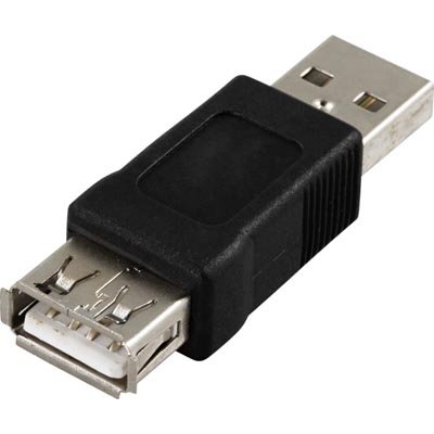 Deltaco USB-53, USB 2,0.adapter, Typ A hane - Typ A hona