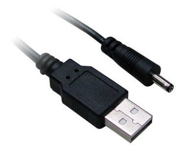 Laddkabel USB A till DC kontakt 3,0 x 1,1 mm